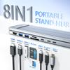 8-in-1 USB-C Laptop Stand, 8 in 1 USB C Laptop Docking Station Stand, Universal Laptop Desk Dock with USB c Hub Multiport Adapter, Include 4k Hdmi, 4 USB, PD 100w, SD/TF Card Slots (8-in1) view 2