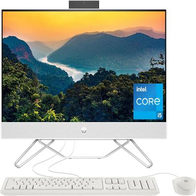HP 2025 All-in-One Desktop | 24-CB100 | 23.8" 1920x1080 Touchscreen IPS | Intel-10 Core i5-1235U | 32GB DDR4 | 2TB SSD | Win11 Pro | Wi-Fi 5 - Bluetooth 5-1080p HD Camera - Starry White