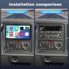 10.1" Rotatable Touch Screen Car Stereo for GMC Sierra 2003 2004 2005 2006 with Carplay/Android Auto, Touch Screen Car Stereo Radio Unit with Bluetooth SWC GPS WiFi BT FM RDS AM DSP Rear Camera view 2