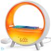 MOMILLA Sunrise Alarm Clocks with Bluetooth Speaker, White Noise Sound Machine with with Wireless Charging Station, 11 Lights Effects Night Light, Wake up Light Sunset Lamp Bedrooms for Adults Kids view 1