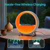 MOMILLA Sunrise Alarm Clocks with Bluetooth Speaker, White Noise Sound Machine with with Wireless Charging Station, 11 Lights Effects Night Light, Wake up Light Sunset Lamp Bedrooms for Adults Kids view 3