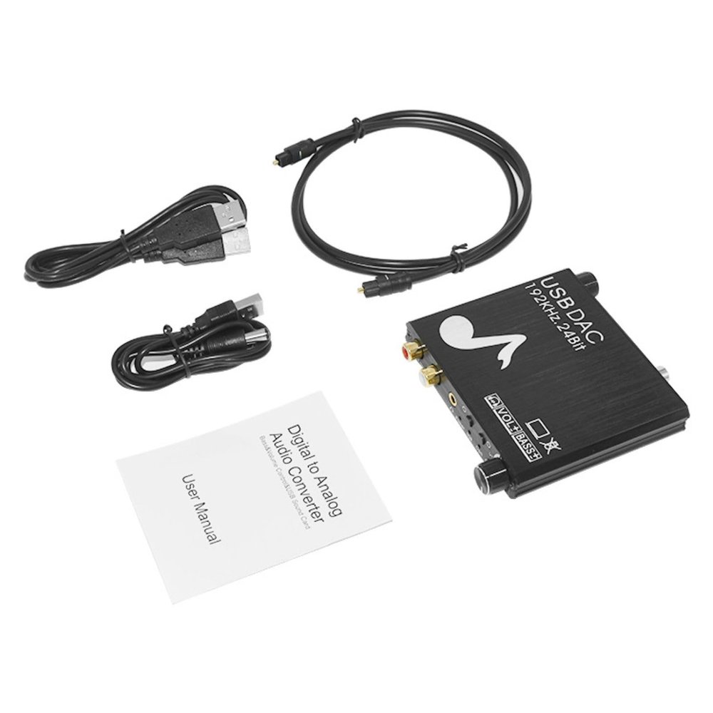 Optical Digital to Analog Audio Converter, DAC Digital Coaxial Optical Convert to L/R RCA 3.5mm Audio Adapter Accessory Accessory