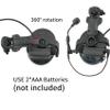 Hearangel Tactical Headset C5 PRO w/ARC Rail Adapter 2.0 Hearing Protection Sound Pickup U94 PTT Detachable Cable for Airsoft (Black) view 4