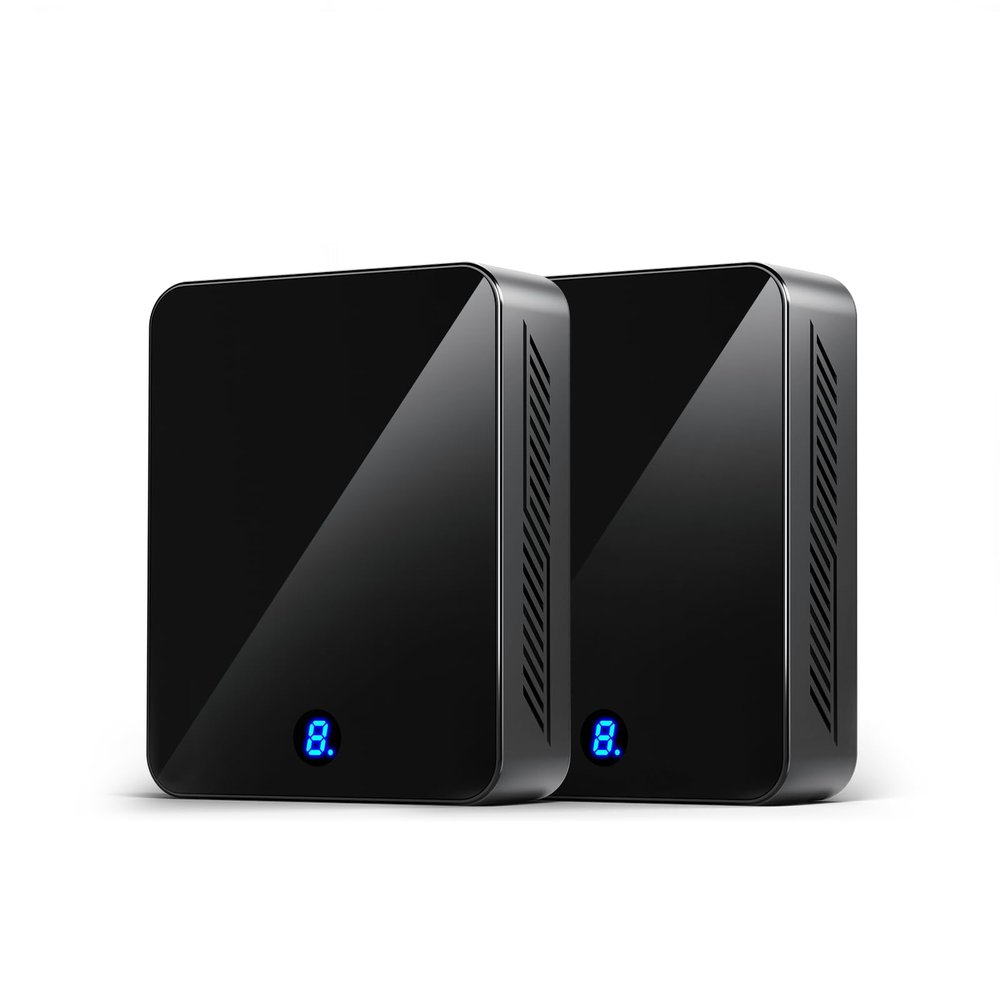 Wireless HDMI Transmitter and Receiver 4K 30Hz, 400FT/120M Long Range, 9 Adjustable Channels, 1TX to 3RX Stream HD Video/Audio from Laptop, PC, Camera to TV, Projector, Monitor