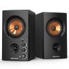 BESTISAN Active Bookshelf Speakers, 50W BT Home Speakers, 3 Woofer, 1 Silk Dome Tweeter PC Speakers, RCA Speakers for Desktop/Turntable/TV, Bass & Treble Adjustable, Headphone Port for Gaming view 1