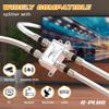 G-PLUG 3-Way Coaxial Cable Splitter, 52400 MHz, RG6 Compatible, Supports TV, Satellite, Cable, Modem, Internet & MoCA, Low Signal Loss, All Ports Power Pass, Durable Metal Housing view 3