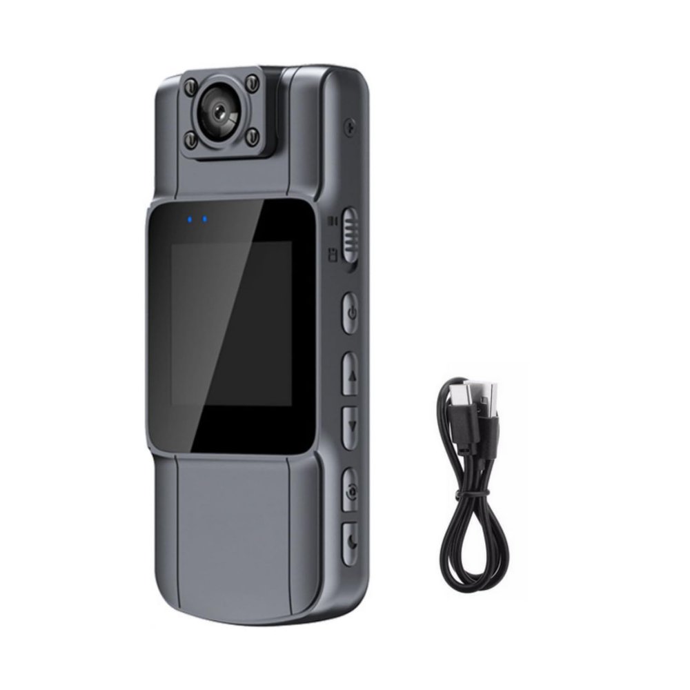Mini Body Camera HD 1080P Wearable Camcorder with 180 Rotatable Lens Night Vision Parts Accessory