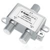 G-PLUG 2-Way Coaxial Cable Splitter, 52400 MHz, RG6 Compatible, Supports TV, Satellite, Cable, Modem, Internet & MoCA, Low Signal Loss, All Ports Power Pass, Durable Metal Housing view 1