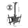 Tv Ceiling Mount Bracket - Adjustable Height Telescopic Tv Bracket, Tilt and Swivel Tv Ceiling Bracket, Fits Flat and Curved Ceilings view 2