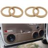 Hovom 4PCS 6.5" Wooden Speaker Spacer Rings, Universal Speaker 6.5 Inch Wooden Ring Spacer, MDF Wood Rings for Car Speakers, Subwoofer Mounting Spacers Ring Adapter Bracket Holder (6.5 inches) view 1