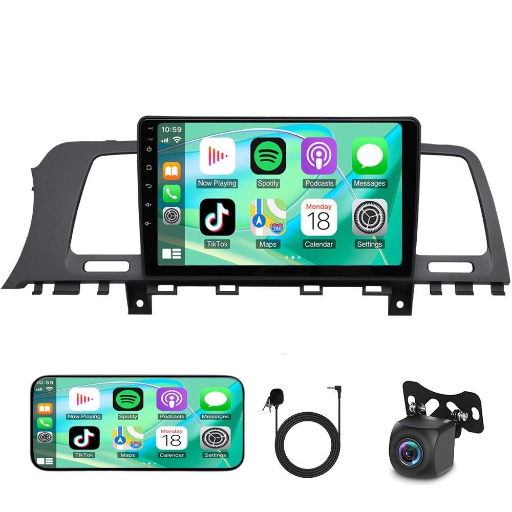 Surakey 64GB Android 13 Car Stereo for Nissan Murano Z51 2008-2014 Upgrade Radio, 9 inch HD Touch Screen with CarPlay Android Auto, 4 Core, AHD Backup Camera, Mirror Link, GPS, WiFi, FM RDS