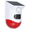 Asixxsix Solar Outdoor Motion Sensor Alarm, IP67 Water Proof Solar Security Light Alarm, Outdoor Security Siren with Sound and Light Alarm, 110 Degree Sensing Angle view 1