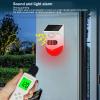 Asixxsix Solar Outdoor Motion Sensor Alarm, IP67 Water Proof Solar Security Light Alarm, Outdoor Security Siren with Sound and Light Alarm, 110 Degree Sensing Angle view 2