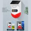 Asixxsix Solar Outdoor Motion Sensor Alarm, IP67 Water Proof Solar Security Light Alarm, Outdoor Security Siren with Sound and Light Alarm, 110 Degree Sensing Angle view 4