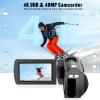 lovpo Camcorder Video Camera 4K HD 48MP Vlogging Camera for YouTube 3.0" Touch Screen Camcorder, 18X Digital Zoom Camera Recorder with Microphone, Stabilizer, Lens Hood, Remote and 2 Batteries view 2
