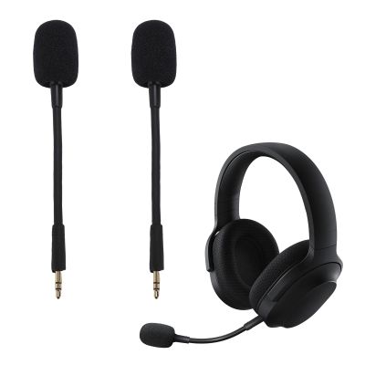 Gugxiom 2 Pcs Gaming Headset Mic Replacement Fit for Barracuda X, Noise Reduction Headphone Mic Attachment, 3.5mm Detachable Microphone Boom for Barracuda X (Black)