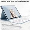 kaidisen Colorful Backlit Keyboard Case for Galaxy Tab A9 8.7" Case with Magnetic Detachable Bluetooth RGB Backlight Keyboard Cute Candy Color Business Student,Purple+White view 4
