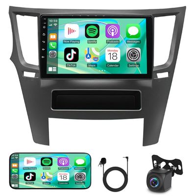 Surakey Car Stereo Radio Compatible for Subaru Outback Legacy 2009 2010 2011 2012 2013 2014 Android 14 for Carplay 9 inch Touch Screen GPS Navigation Bluetooth,WiFi/FM/RDS Radio 2+64GB