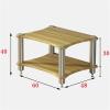 AV Media Stand, Component Cabinet Corner Shelf Audio Rack Tower CD Player Stand for Home/Office/Audio Video/DJ(White,2 Tier-60x50x40cm) view 2
