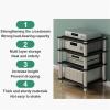 AV Media Stand, Component Cabinet Corner Shelf Audio Rack Tower CD Player Stand for Home/Office/Audio Video/DJ(White,2 Tier-60x50x40cm) view 3