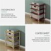 AV Media Stand, Component Cabinet Corner Shelf Audio Rack Tower CD Player Stand for Home/Office/Audio Video/DJ(White,2 Tier-60x50x40cm) view 4