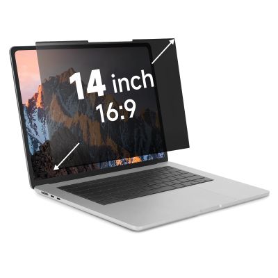 IRUYO FL Nano-Suction Laptop Privacy Screen 14 Inch 16:9, Removable Screen Privacy Shield for Laptop, Anti Glare, Anti Bule Light, Screen Protector for Lenovo HP Dell Acer Asus Thinkpad