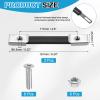 PATIKIL 3 Pieces 6.3 Inches Speaker Cabinet Strap Handles, Handle Pull Metal Caps Buckle Grasp Strap Hardware for Speaker Flight Case, Silver view 2
