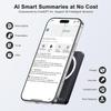 TTQ Note AI Voice Recorder with ChatGPT-Powered Transcription, Summary & Translation, App-Controlled, 121 Languages, 64GB, Wireless Charging, for Meetings, Lectures & Calls view 2