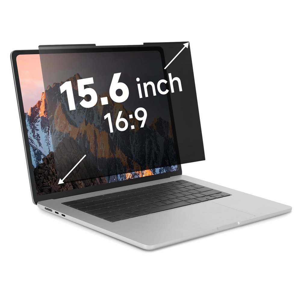IRUYO FL Nano-Suction Laptop Privacy Screen 15.6 Inch 16:9, Removable Screen Privacy Shield for Laptop, Anti Glare, Anti Bule Light, Screen Protector for Lenovo HP Dell Acer Asus Thinkpad