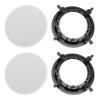 2 Set Magnetic Speaker Grille Cover Ceiling Speaker Grill Metal Mesh Round Speaker Grill Cover with Protective Case, Outer Diameter 206mm, for Supermarket, Speaker Grills view 1