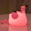 DADYLOBO Pink Flamingo Night Light for Kids, Dimmable Silicone LED Baby Nursery Night Light, Funny Nightlight Girls Trendy Gifts, Rechargeable Bedside Lamp Kawaii Pink Decor for Bedroom Home Office view 1