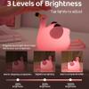 DADYLOBO Pink Flamingo Night Light for Kids, Dimmable Silicone LED Baby Nursery Night Light, Funny Nightlight Girls Trendy Gifts, Rechargeable Bedside Lamp Kawaii Pink Decor for Bedroom Home Office view 3