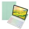kaidisen Colorful Backlit Keyboard Case for iPad A16 2025 (11th Gen,11"), iPad 10th Generation 10.9" 2022 Case with Detachable Bluetooth RGB Backlight Keyboard Cute Candy Color,Mint Green+White view 1