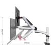 IMMDJUQI Monitor Stand Arm Standing Office Hover 8kg Desktop Lifting Heightening Bracket Desk Clamp GM112C(White) view 3