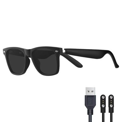 KOIPSSE Smart Audio Glasses: AI Translation, TWS Bluetooth HiFi Sound Headphones, Sweat-Proof Frosted Feel, for Indoor and Outdoor use, Simple and Stylish Sunglasses (Standard, Black + Sunglasses)