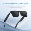 KOIPSSE Smart Audio Glasses: AI Translation, TWS Bluetooth HiFi Sound Headphones, Sweat-Proof Frosted Feel, for Indoor and Outdoor use, Simple and Stylish Sunglasses (Standard, Black + Sunglasses) view 2