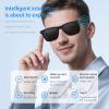 KOIPSSE Smart Audio Glasses: AI Translation, TWS Bluetooth HiFi Sound Headphones, Sweat-Proof Frosted Feel, for Indoor and Outdoor use, Simple and Stylish Sunglasses (Standard, Black + Sunglasses) view 3