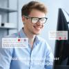 KOIPSSE Smart Audio Glasses: AI Translation, TWS Bluetooth HiFi Sound Headphones, Sweat-Proof Frosted Feel, for Indoor and Outdoor use, Simple and Stylish Sunglasses (Standard, White+Sunglasses) view 4