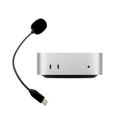dieendao USB C Microphone, Mac mini M4 Microphone, 360-degree Adjustable gooseneck Design, Plug-and-Play Compatible with MacBook Pro/Air, Desktop Computer Type C Boom MIC