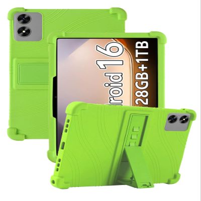 10.1" Case for SHARECLOUD P10/P10_T/Frameflow P10_A/FIRYMID P10/1060C Android Tablet, Soft Silicone Kids Friendly Cover with Adjustable Stand, Drop-Proof (Green)