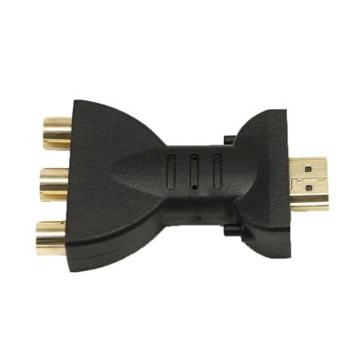 LINGQE Plated HDMI Compatible 3 RGB R/CA Video Adapter AV Component Converter