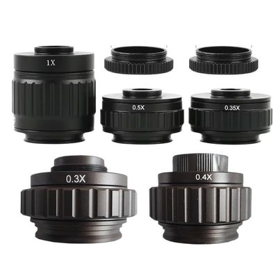 1pc 0.35X 0.5X 1X 0.3X 0.4X Focus Adjustable C Mount Adapter Lens 38MM Ring for New Type of Trinocular Stereo Microscope(1X-C-Mount)