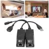 Sanpyl USB 2.0 Ethernet Extender Over CAT5 CAT5E CAT6, USB Network Extender Up to 100M, Support for Vista 7 8 10 for OS X (US Plug) view 2