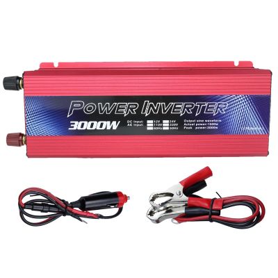 Car Charger Converter  DC12V to AC Converter with Outlet Ports | 3000W Power Inverter Plug Device for Charging Electronics During Camping Travel Road Trips Emergencies Outdoor Laptop Use