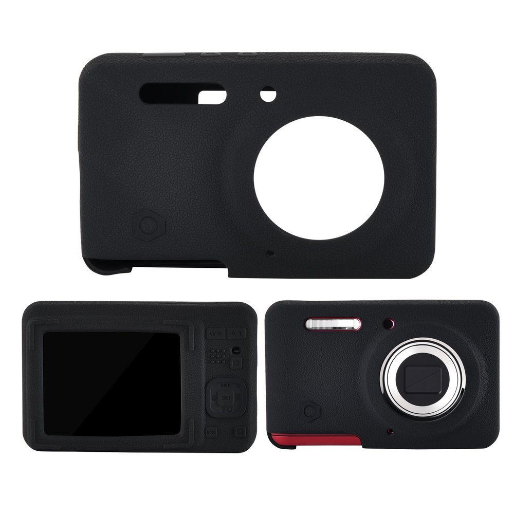 KECHICHENGYUN Silicone Case for Kodak PIXPRO FZ55 Camera, Shockproof Silicone Skin Cover - Slim & Protective Shell (4 Colors) for FZ55 Digital Camera (Black)