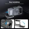NEEWER AC014 Action 5 Pro Cage Video Rig with Cold Shoe, 1/4" Thread, Shutter Button, Cleaning Cloth Compatible with DJI Osmo Action 5 Pro / 4/3 DJI Mic Magnetic Adapter Mount, Dark Gray view 2