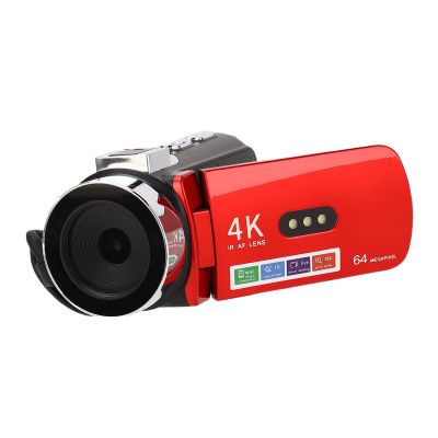 YUEHISY 4K Video Camera, 64MP WiFi Vlog Camcorder with 3 Inch 180 Degree Flip Screen and LED Fill Light, for Travel Photography Live Streaming
