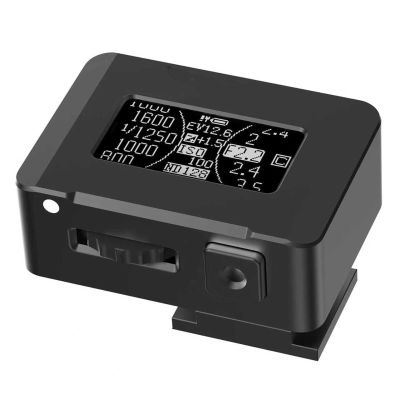 Camera Light Meter, Photography Light Meter, Exposure Indicator, OLED Screen, Cold Shoe Mount, Adjust ISO, Aperture and Shutter Speed Photography, 30 Average Metering, for Vintage Cameras(Black)