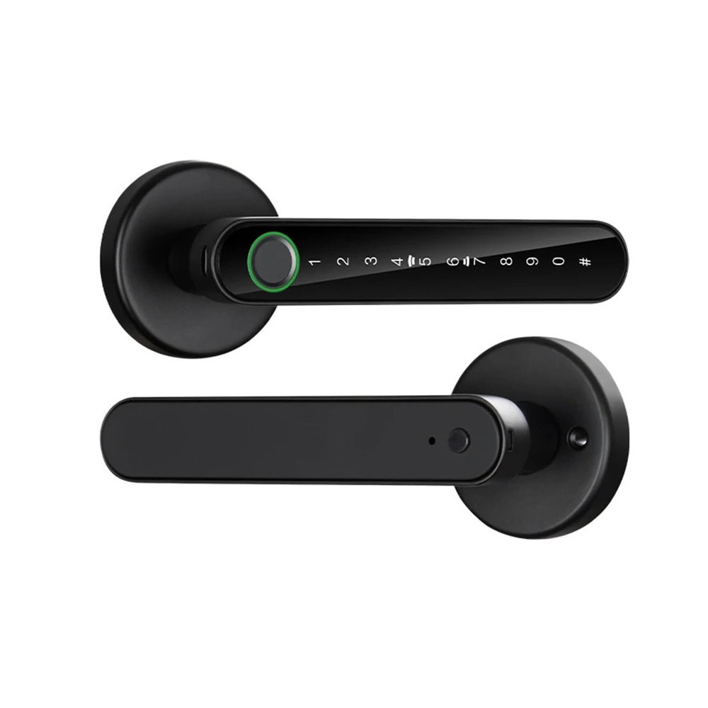 ConvOw Fingerprint Door Lock Tuya Smart/Smart Life Electronic Door Lock with Fingerprint/Password/Key/Tuya APP/Card Unlock