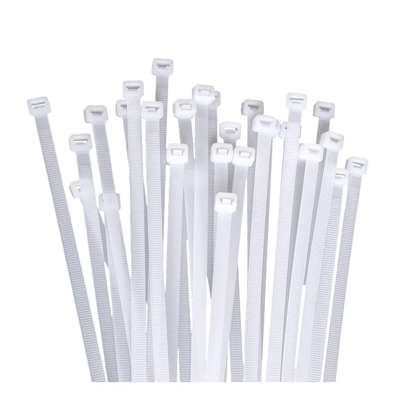 100 pieces of nylon zip ties, double-sided toothed, with a tensile strength of 11 pounds, adjustable self-locking, durable, suitable for indoor and outdoor use
